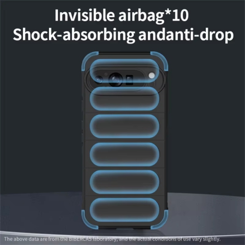 Color Liquid Silicone Matte Phone Case for Google Pixel 9 pro Skin Feel Armor Shockproof Protect Soft Cover - Blue