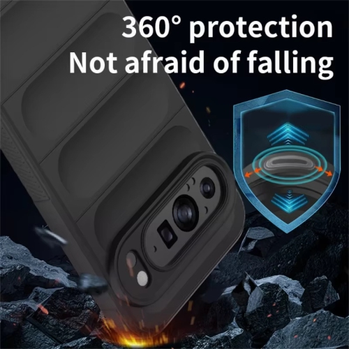 Color Liquid Silicone Matte Phone Case for Google Pixel 9 pro Skin Feel Armor Shockproof Protect Soft Cover - Blue