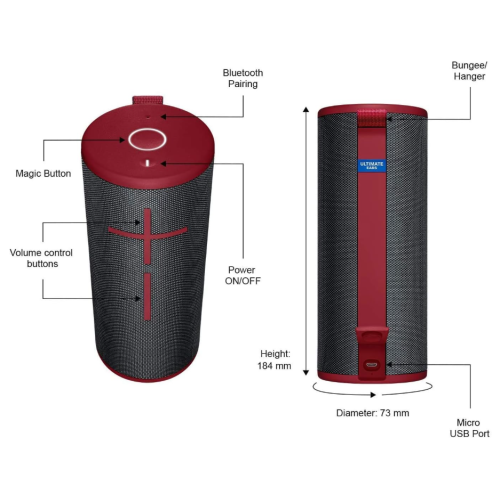 Ultimate Ears Boom 3 Portable Bluetooth Wireless Speaker — Dusk (984-001635)