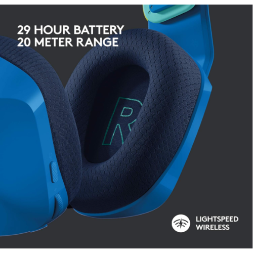Refurbished - Logitech G733 Lightspeed Wireless Gaming Headset with Suspension Headband, Blue VO!CE mic Technology and PRO-G Audio Drivers - Blue
