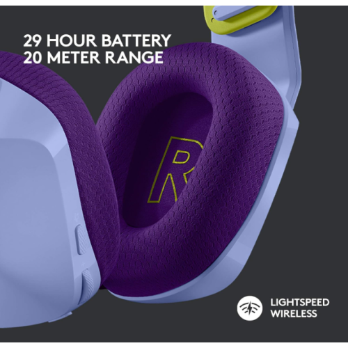 Refurbished - Logitech G733 Lightspeed Wireless Gaming Headset with Suspension Headband, Blue VO!CE mic Technology and PRO-G Audio Drivers - Lilac