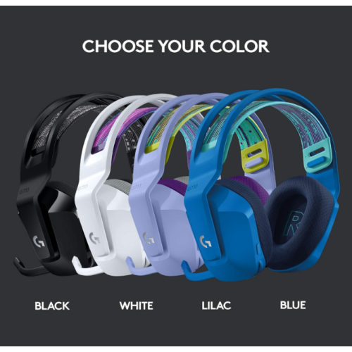 Refurbished - Logitech G733 Lightspeed Wireless Gaming Headset with Suspension Headband, Blue VO!CE mic Technology and PRO-G Audio Drivers - Lilac