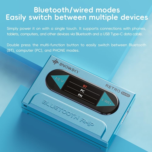 Convertisseur numérique-analogique USB rétro Bluetooth FiiO/Snowsky avec LDAC, aptX Adaptive, aptX LL