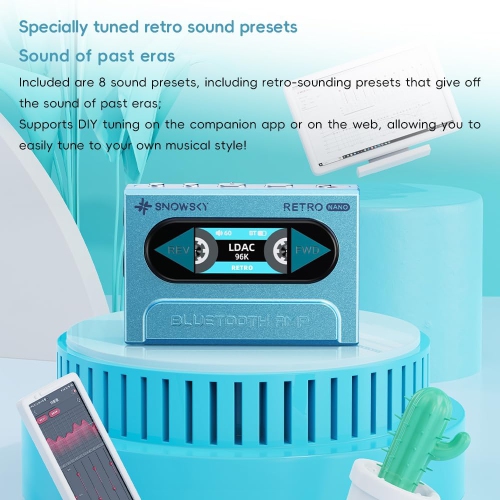 Convertisseur numérique-analogique USB rétro Bluetooth FiiO/Snowsky avec LDAC, aptX Adaptive, aptX LL