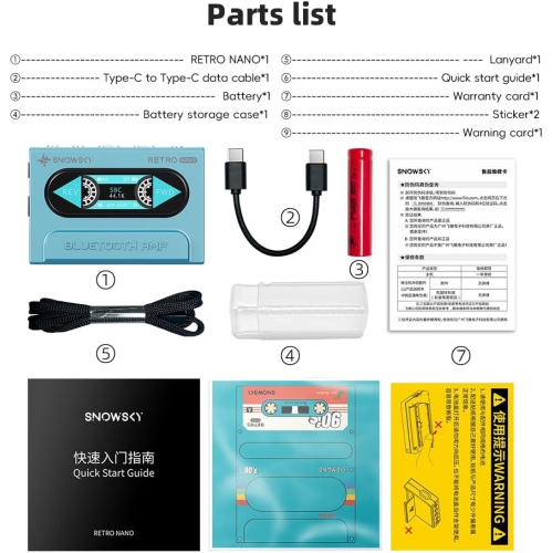 Convertisseur numérique-analogique USB rétro Bluetooth FiiO/Snowsky avec LDAC, aptX Adaptive, aptX LL