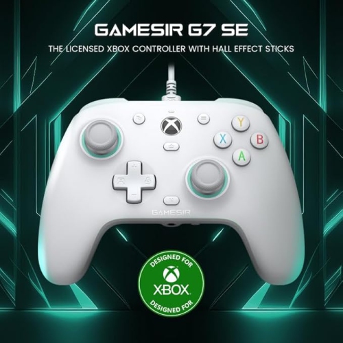 Manette avec fil G7 SE de GameSir pour Xbox Series X|S, Xbox One et Windows 10/11, manette de jeu prête à l'emploi avec manches à balai/gâchette à