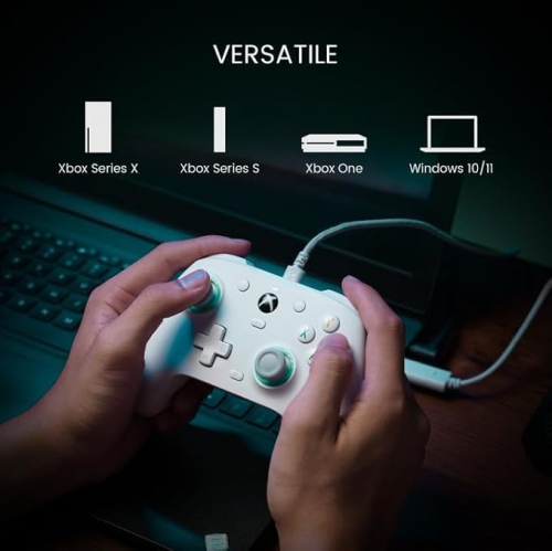Manette avec fil G7 SE de GameSir pour Xbox Series X|S, Xbox One et Windows 10/11, manette de jeu prête à l'emploi avec manches à balai/gâchette à