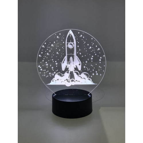 Rolling Gifts 3D Veilleuse de table optique Lampe de bureau Illusion Lampes à couleur variable 16 Télécommande