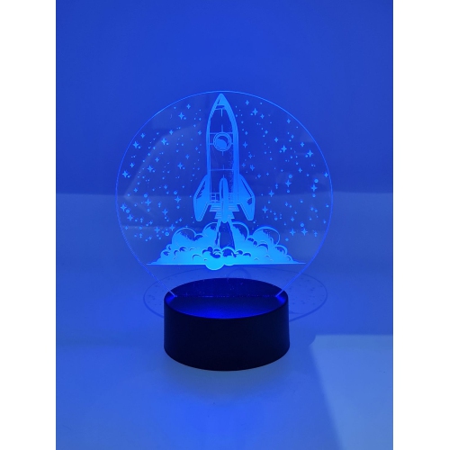 Rolling Gifts 3D Veilleuse de table optique Lampe de bureau Illusion Lampes à couleur variable 16 Télécommande