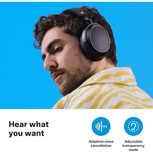 Casque d'écoute sans fil Momentum 4 de Sennheiser - Casque Bluetooth pour appels limpides, suppression adaptative du bruit, autonomie 60&nbsp;h -