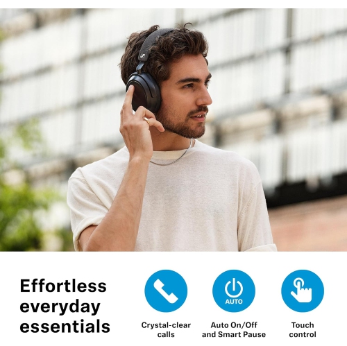 Casque d'écoute sans fil Momentum 4 de Sennheiser - Casque Bluetooth pour appels limpides, suppression adaptative du bruit, autonomie 60&nbsp;h -