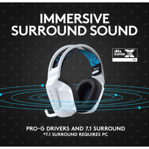 Refurbished - Logitech G733 K/DA Lightspeed Wireless Gaming Headset with Suspension Headband, Blue VO!CE mic Technology and PRO-G Audio Drivers -