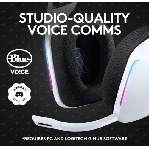 Refurbished - Logitech G733 K/DA Lightspeed Wireless Gaming Headset with Suspension Headband, Blue VO!CE mic Technology and PRO-G Audio Drivers -