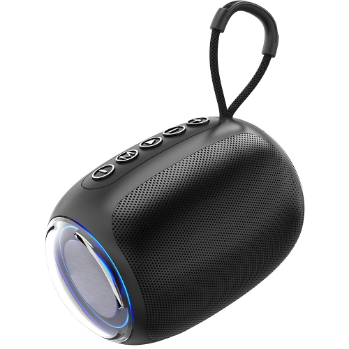 XZL Portable Bluetooth Speaker, TWS Wireless Speaker with RBG Lights, AUX, 12 Hours Playtime, Built-in Microphone, for PC, Tablet, Phone