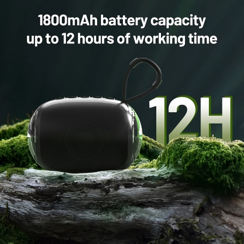 XZL Portable Bluetooth Speaker, TWS Wireless Speaker with RBG Lights, AUX, 12 Hours Playtime, Built-in Microphone, for PC, Tablet, Phone