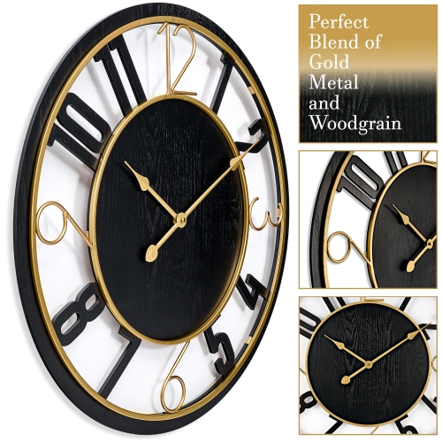 Grande horloge murale Sorbus pour la cuisine, les chambres, le bureau