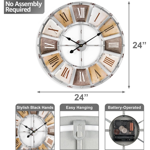 Sorbus Large Wall Clock for Kitchen, Bedrooms, Office