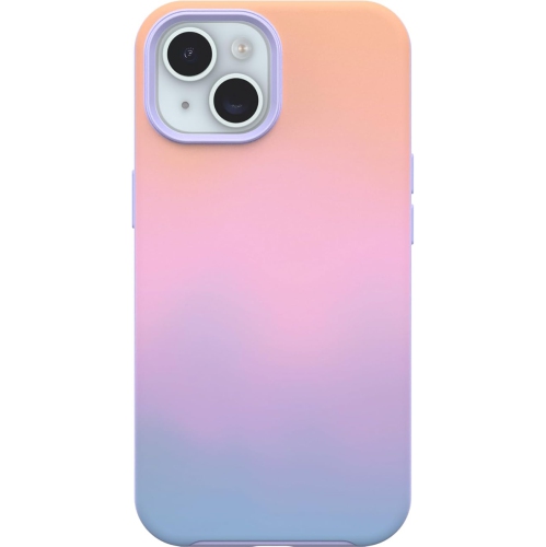 Étui transparent Symmetry d'OtterBox pour iPhone 15, iPhone 14 et iPhone 13 - Fleurs coupées de papier, s'enclenchent avec MagSafe, Bords surélevés