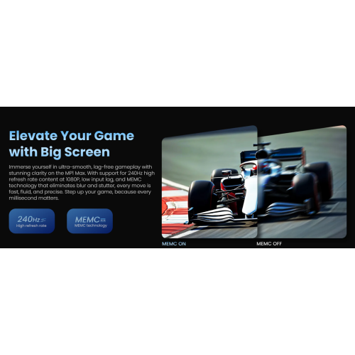 Dangbei MP1 MAX 4K Projector, Google TV with Netflix Officially, 3100 ISO Lumens, 300'' Display, 2x12W Dolby Audio DTS:X, HDR10+, Blu-ray 3D