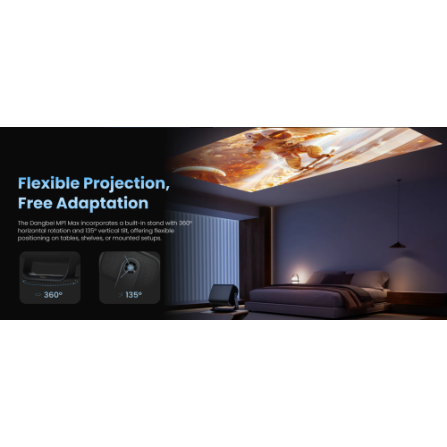 Dangbei MP1 MAX 4K Projector, Google TV with Netflix Officially, 3100 ISO Lumens, 300'' Display, 2x12W Dolby Audio DTS:X, HDR10+, Blu-ray 3D