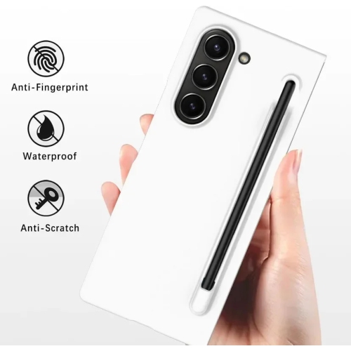 For Samsung Galaxy Z Fold 7 Slim Matte PC Shockproof Phone Cases With S Pen - Blue