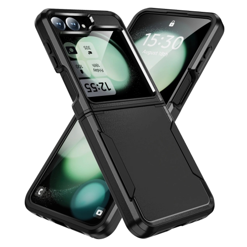 Supershield Case For Samsung Z Flip 7 Shockproof Armor TPU Bumper Hard Plastic Phone Cover - Black