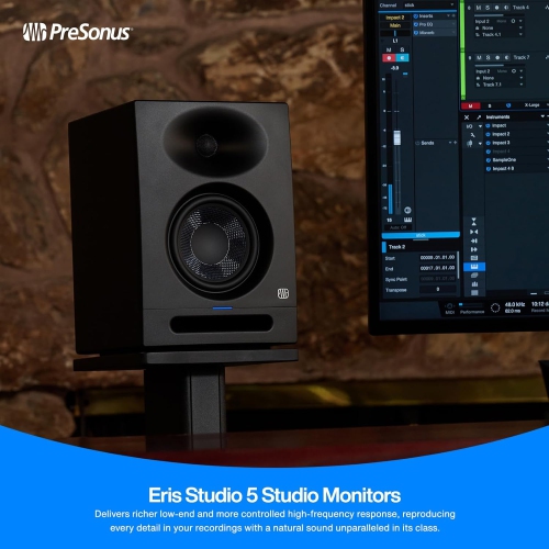 PreSonus ERIS-STUDIO5 Eris Studio 5 Compact 5" 80W Studio Monitor with EBM Waveguide