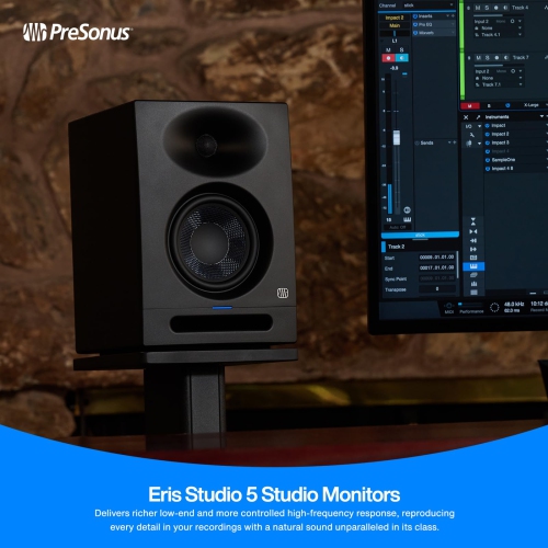 PreSonus ERIS-STUDIO5 Eris Studio 5 Compact 5" 80W Studio Monitor with EBM Waveguide