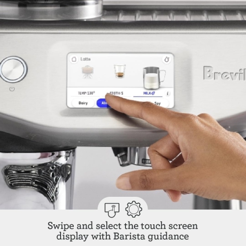 Boîte ouverte – Machine à espresso Barista Touch Impress de Breville avec moussoir à lait et moulin à café - Acier inoxydable