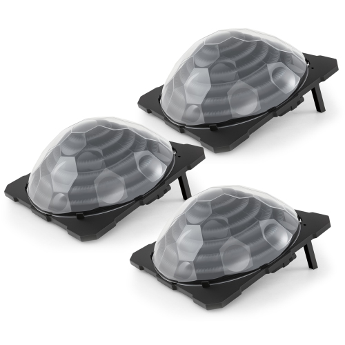 Gymax 3PCS Colar Dome Heater w/ Transparent Cover Black Heating Coil Foldable Legs