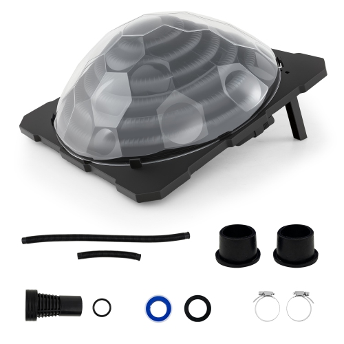 Gymax 3PCS Colar Dome Heater w/ Transparent Cover Black Heating Coil Foldable Legs