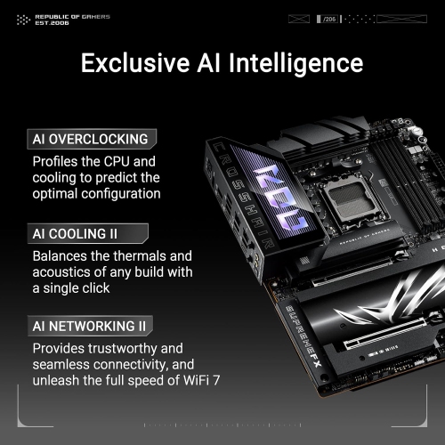 ASUS ROG Crosshair X870E Hero AMD AM5 ATX Motherboard with DDR5, PCIe 5.0, Wi-Fi 7 & USB4 by ASUS - Refurbished condition - Image 2