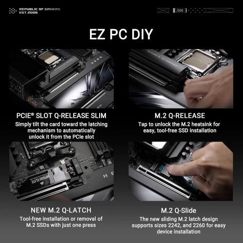 ASUS ROG Crosshair X870E Hero AMD AM5 ATX Motherboard with DDR5, PCIe 5.0, Wi-Fi 7 & USB4 by ASUS - Refurbished condition - Image 5