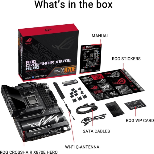 ASUS ROG Crosshair X870E Hero AMD AM5 ATX Motherboard with DDR5, PCIe 5.0, Wi-Fi 7 & USB4 by ASUS - Refurbished condition - Image 6