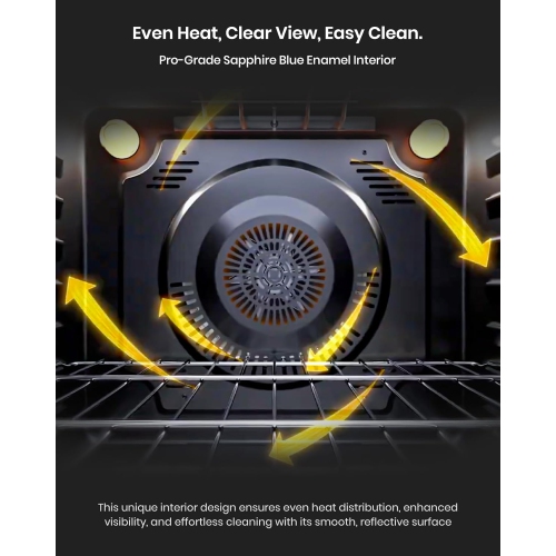 FOTILE RES30552 Stainless Steel 30" SlideIn Electric Range with True Convection and Air Fry, 5-Burner Stove, 5.7 Cu. Ft. Oven, Self-Cleaning Mode,