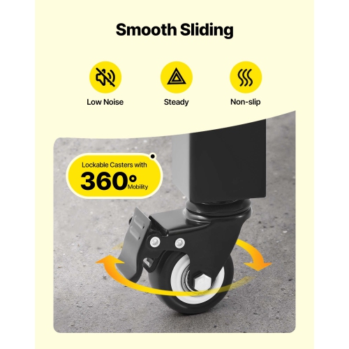 VEVOR 155.12 x 86.81 in Double Folding Security Gate, Lockable Scissor Gate with 360° Swivel Casters, Outdoor Barricade Steel Retractable Gates, for