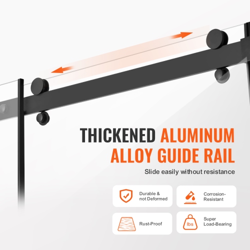 VEVOR 58-59 W x 75 H in Frameless Shower Door, Shower Sliding Glass Door with 5/16 in(8mm) Clear SGCC Tempered Glass, Waterproof Shatterproof