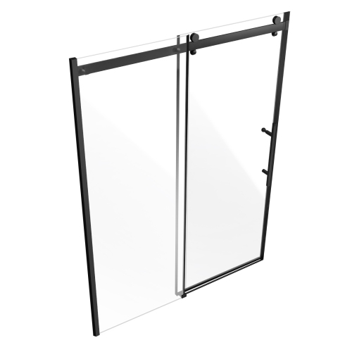 VEVOR 58-59 W x 75 H in Frameless Shower Door, Shower Sliding Glass Door with 5/16 in(8mm) Clear SGCC Tempered Glass, Waterproof Shatterproof