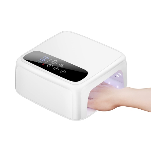 UV LED Nail Lamp, Rechargeable LED Nail Dryer, 72W Professional Cordless Nail Lamp with 4 Timer Setting and LCD Display Gel Nail Art Tools
