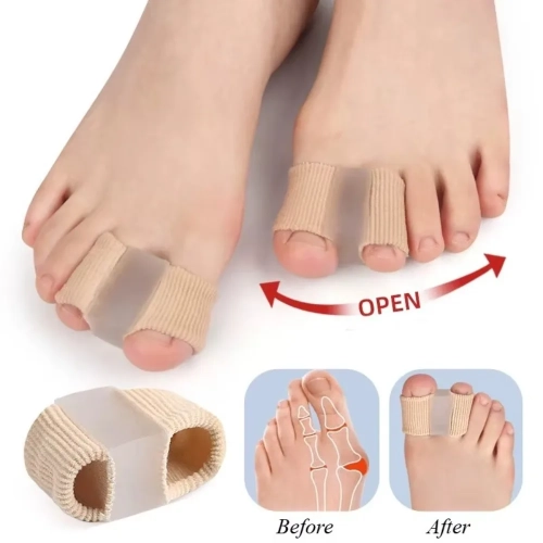4 pièces de réglage de séparation à deux embouts en silicone Outil de correction efficace de raccord Hallux Valgus correcteur de raidisseur de