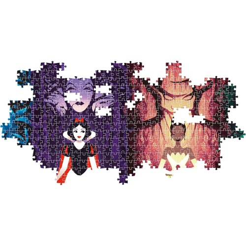 Clementoni - Disney Princess Panorama Princess-1000 Pieces Adults, Panoramic Jigsaw Puzzle, Made in Italy, Multicoloured, 39722