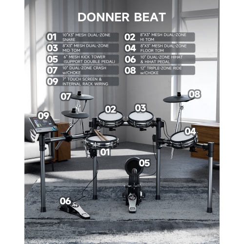 Donner Beat Electronic Drum Kit