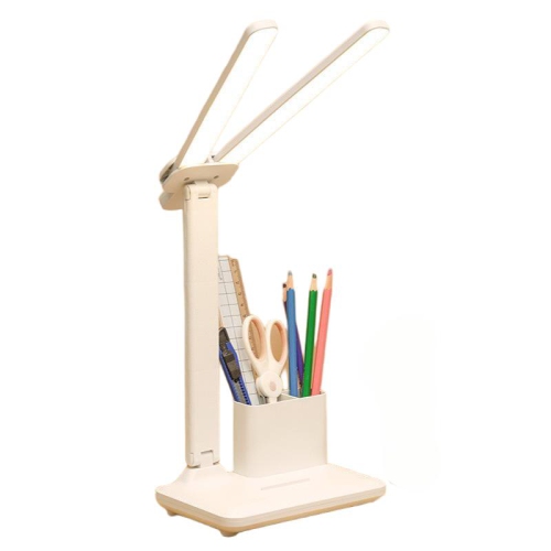 LED Desk Lamp with Pen Holder and Phone Holder for Home, Office, and Dormitory 4000mAh