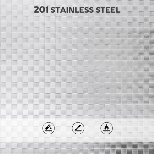 HOMCOM Stainless Steel Utility Cart, 4 Tier Storage Trolley on Wheels with Adjustable Shelves and Handles, Serving Rolling Cart for Kitchen, Dining