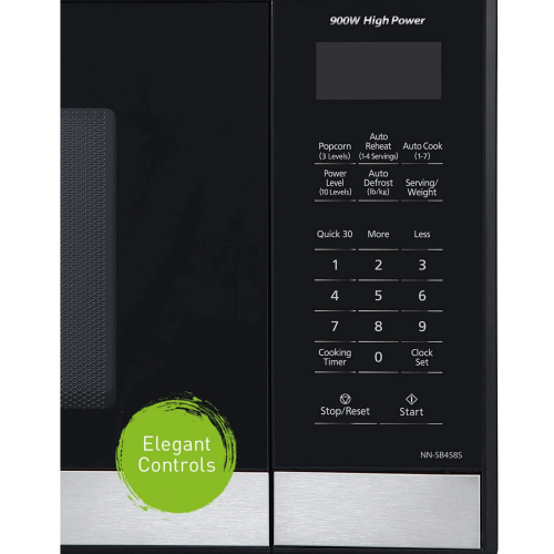 Four à micro-ondes de 0,9 pi3 NN-SG458S 900 W de Panasonic avec Acier inoxydable noir remis à neuf