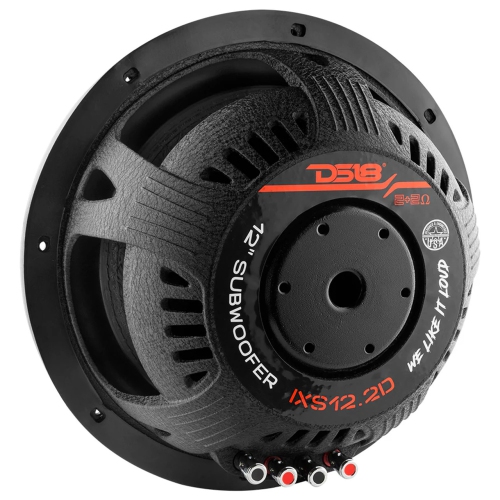 Haut-parleur d'extrêmes graves d'auto peu profond 800&nbsp;W 12&nbsp;po IXS12.2D DS18 - 2&nbsp;Ohm double