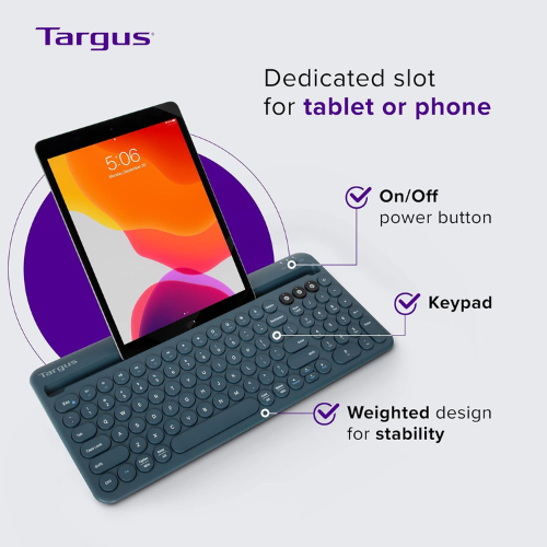 Targus Bluetooth Keyboard with Tablet/Phone Stand #AKB867