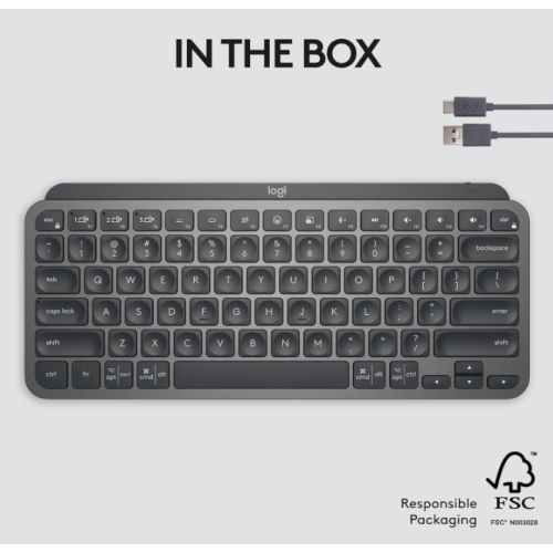 Logitech MX Keys Mini Minimalist Wireless Illuminated Keyboard, Compact, Bluetooth, Compatible with Apple macOS, iOS, Windows, Linux, Android, Metal