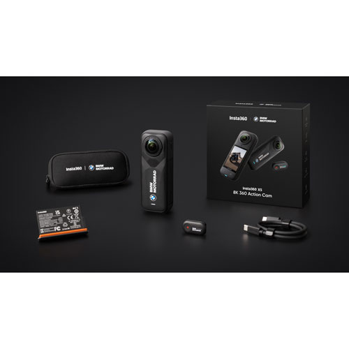 Caméra de sport étanche 8K 360° X5 édition BMW Motorrad d'Insta360 - Anglais