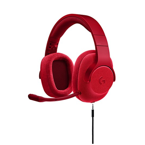 Refurbished - Logitech G433 7.1 Wired Surround Gaming Headset for PC, PS4, PS4 PRO, Xbox One, Xbox One S, Nintendo Switch - Red (981-000651)